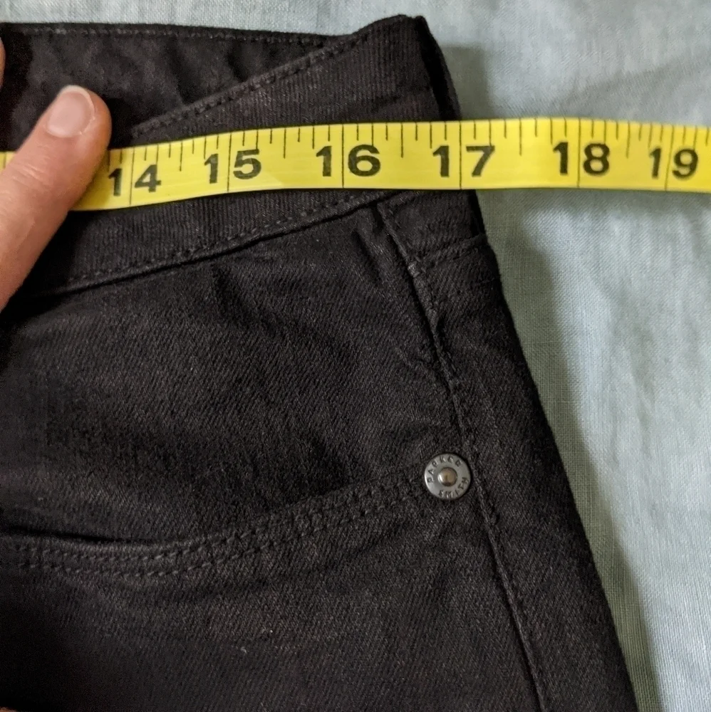 Parker Smith Bombshell Fit Cropped Slit Hem Black Jean 29 Straight Leg Capri